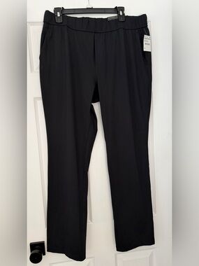 Zella Black Straight-Leg Pull-On Pants